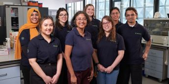 The Microlub team smile at the camera