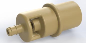 The picture shows a picture of the Leeds Venturi valve, a small plastic valve that increases oxygen flow and pressure