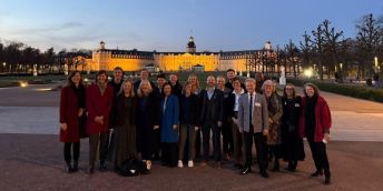 Tracy Brabin Mayor of West Yorkshire with a large group of delegates.