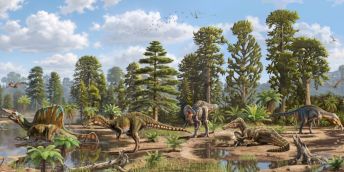 Spinosaurids in their natural habitat