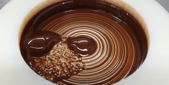 Sample of molten chocolate