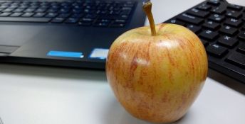 Apple and keyboard