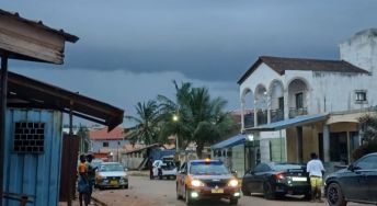 A thunderstorm above a Ghanian town.