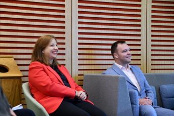 Clare Barclay Microsoft UK CEO is sat next to a Nexus member.