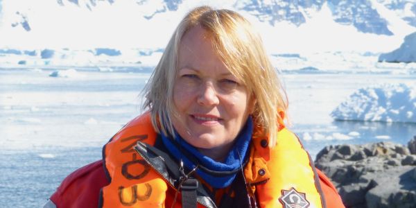 Professor Dame Jane Francis in Rothera, Antarctica