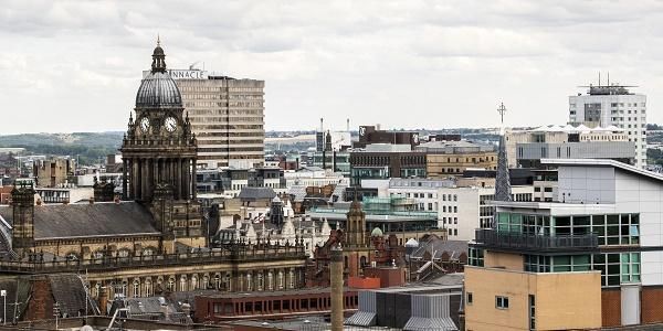 Leeds skyline with the town hall