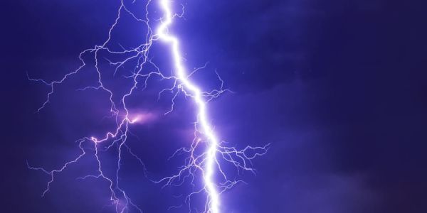 A lightning strike