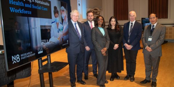 Lord Nigel Crisp, Barny Leavers, Gillian Joseph, Fatima Khan Shah, Professor Mark Kearney and Professor Hai-sui Yu