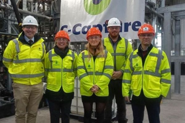 Members of the C-Capture team in high-vis clothing