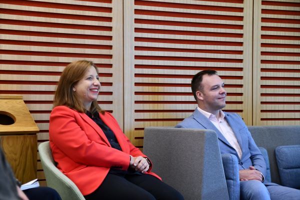 Clare Barclay Microsoft UK CEO is sat next to a Nexus member.