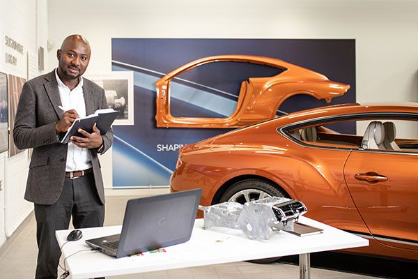 Alumni Ahmed Oshinibosi, Lead Engineer at Bentley Motors and University of Leeds alumnus.