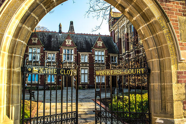 Clothworkers Court taken from outside the fence
