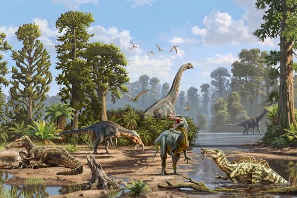 Spinosaurids in their natural habitat