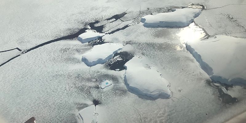 Iceberg with melt pond in the Bellingshausen Sea, Antarctica