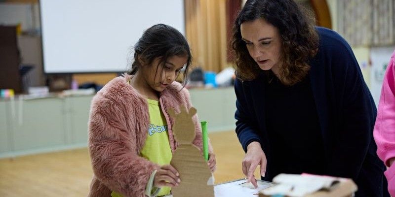 Professor Briony Thomas works with a Brownie