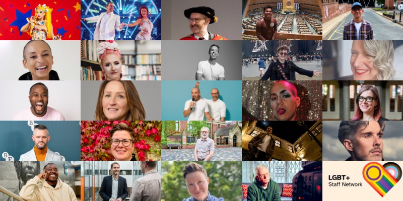 A collage of 25 individuals posing in different images