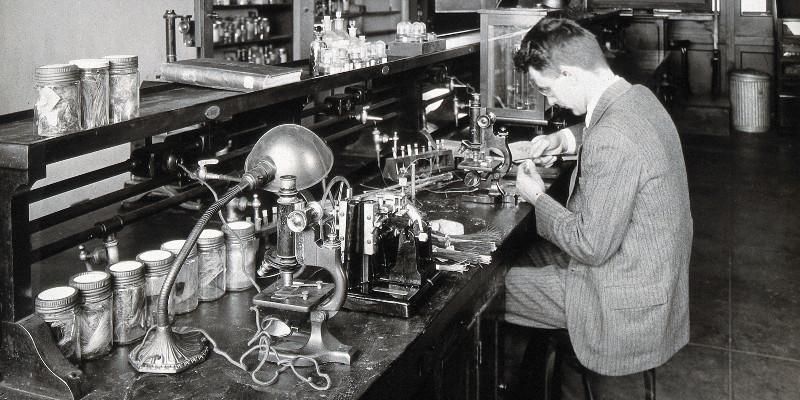 1933 lab stock pic. Credit Wellcome Collection