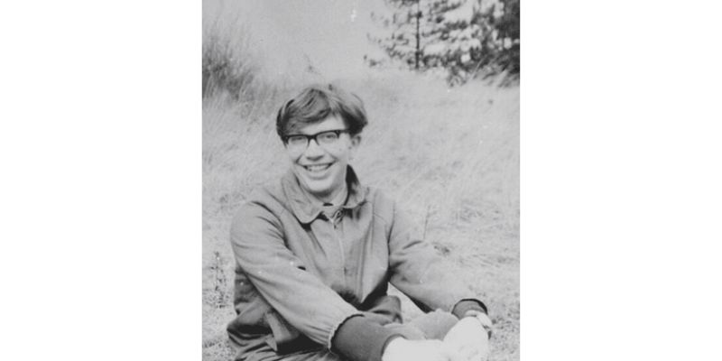 Black-and-white photo of Professor Peter Trudgill in 1968
