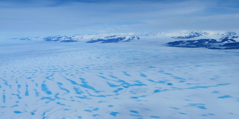 George VI Ice Shelf towards Western Palmer Land on the Antarctic Peninsula