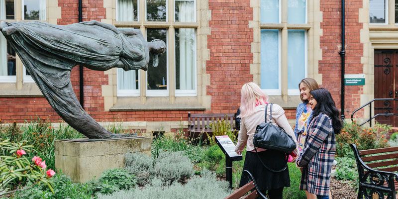 Quentin Bell's 'The Dreamer' public art work in Clothworkers' Court at the University of Leeds