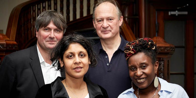 Some of the judges for the University of Leeds' new Brotherton Poetry Prize: from left, Simon Armitage, Vahni Capildeo, John Whale and Malika Booker