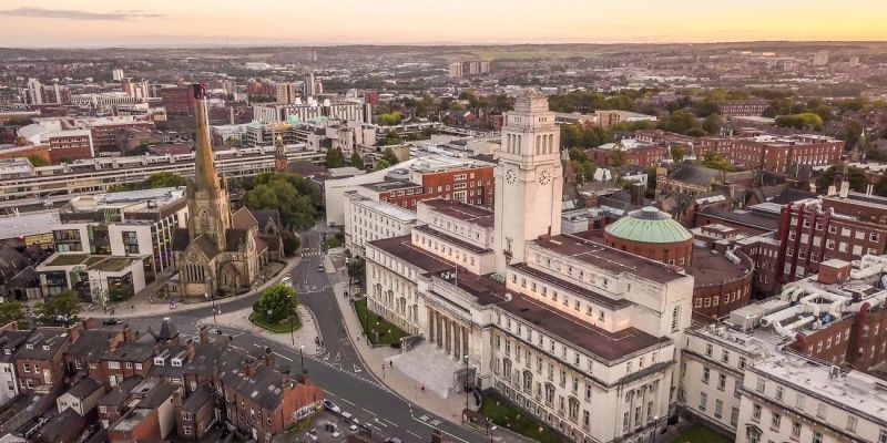 Aerial view of the Parkinson building