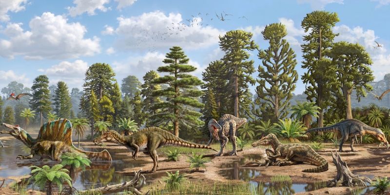 Spinosaurids in their natural habitat