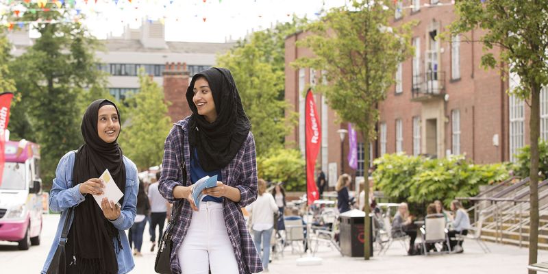 Students outside the union