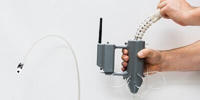 The picture shows a prototype of the ultra low cost endoscope.