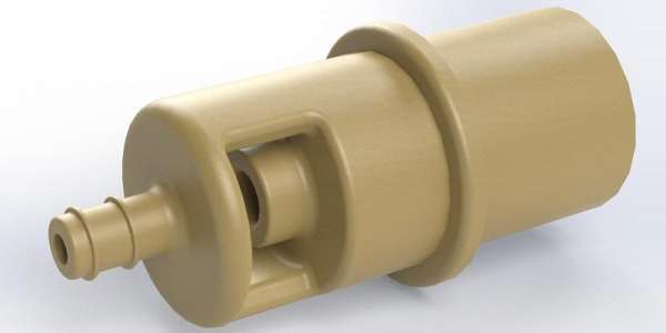 The picture shows a picture of the Leeds Venturi valve, a small plastic valve that increases oxygen flow and pressure
