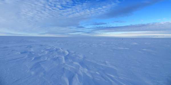 Expanse of snow and ice on the Amunden Sea Embayment ice shelf