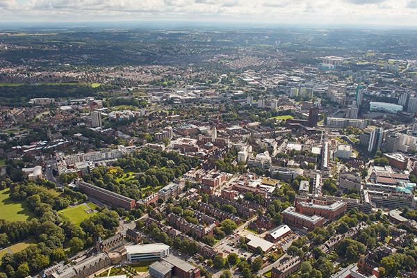 Aerial view of Leeds City Region