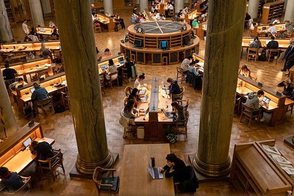 Students working in the Brotherton Library
