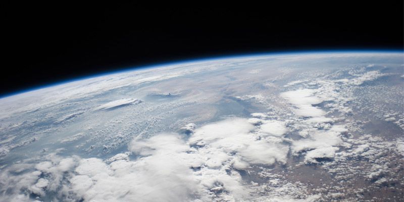 A shot of the Earth taken from orbit. December 2019