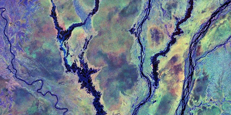 Satellite image of tropical peatland in the Congo