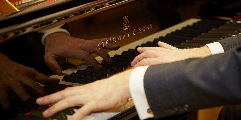 One of the University of Leeds' new Steinway pianos