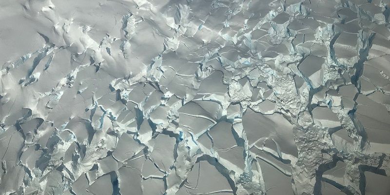 Heavily crevassed outlet glacier in Western Palmer Land, Antarctica. Credit: Andrew Shepherd, University of Leeds